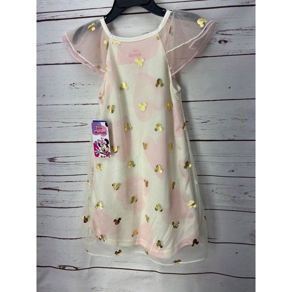 Disney Minnie Mouse Toddler Girl's Valentine's Day Foil Hearts Nightgown, Gown 3 - Picture 2 of 8